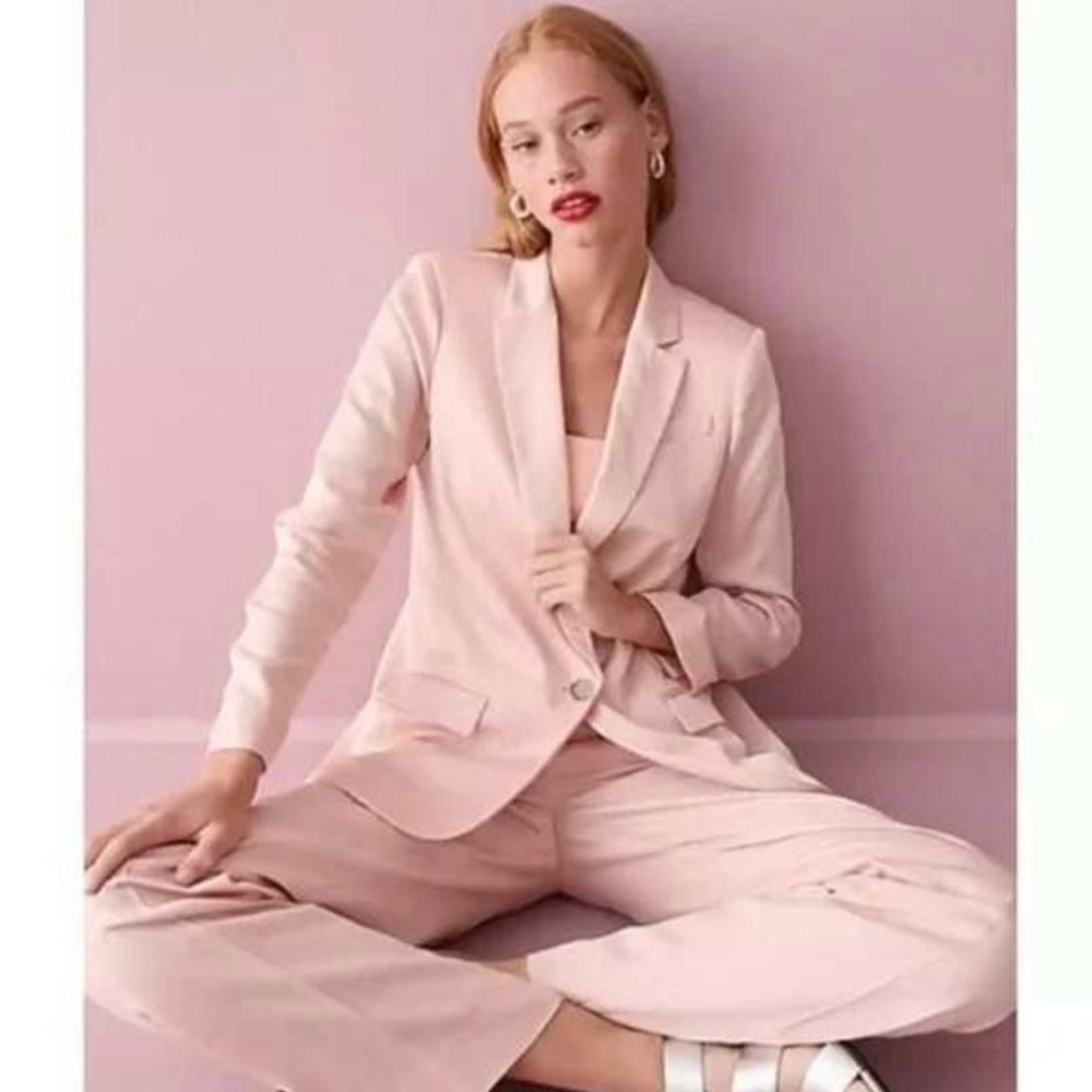 J. Crew Blush Pink Alfie Blazer & Pants set NWT